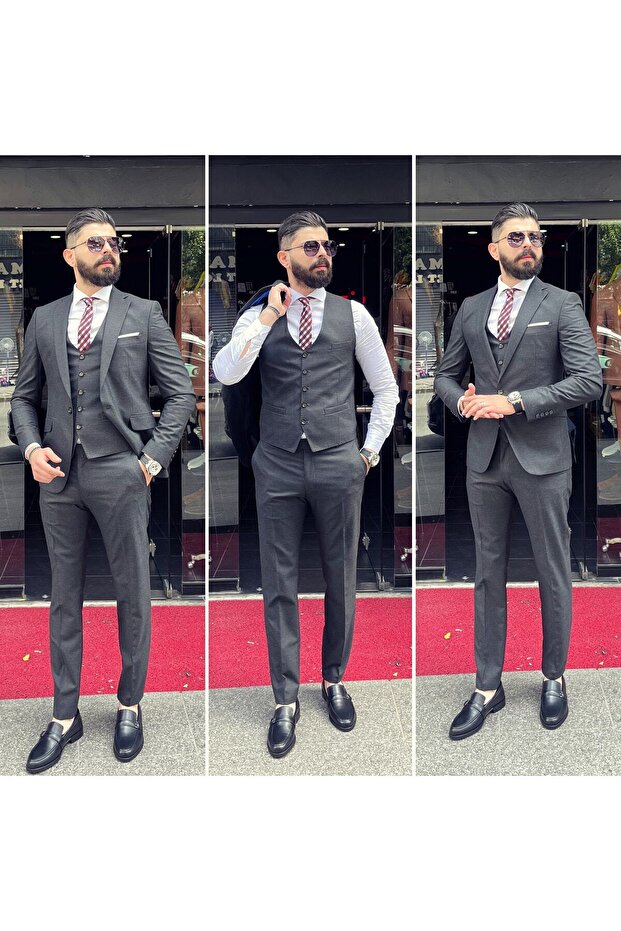 Yelekli Takım Elbise - 1