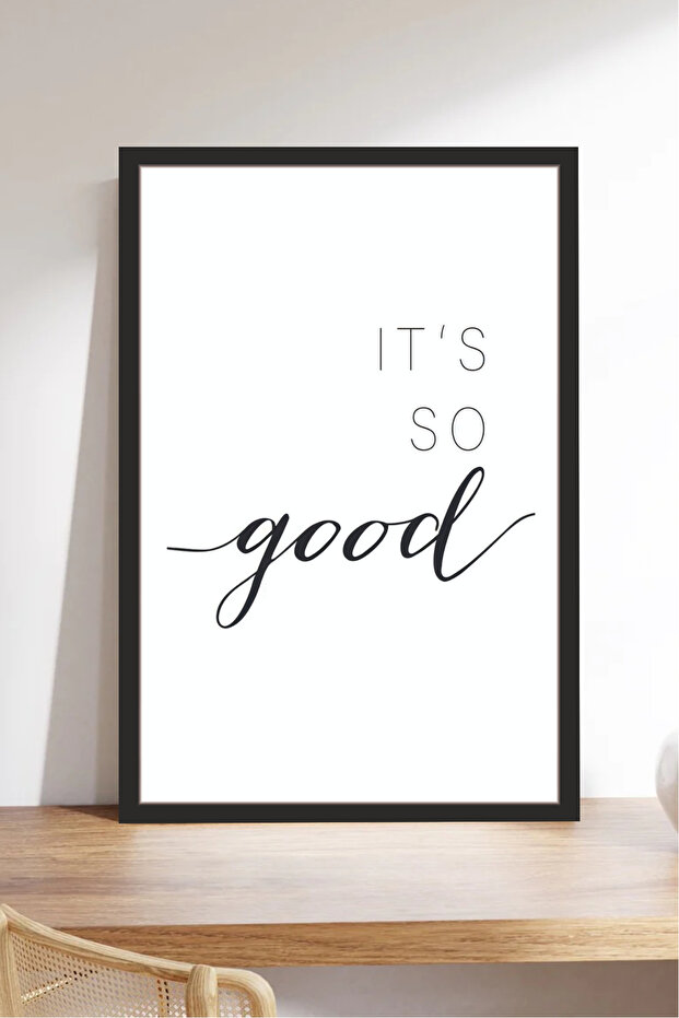 Home Yazılı Ahşap Mdf Çerçeve Görünümlü Mdf Tablo - 1