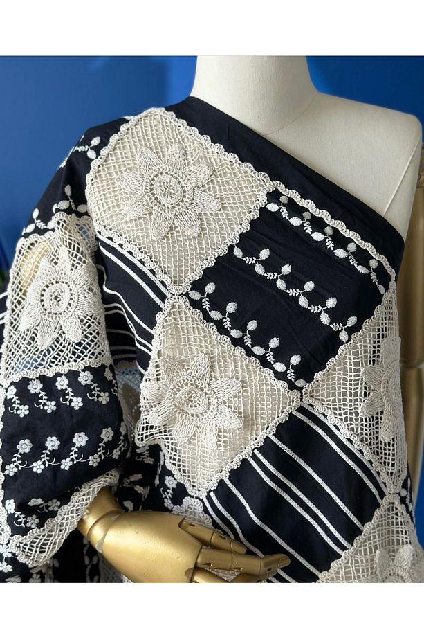Patchwork çok şık Örgü ve fisto kumaş - 2