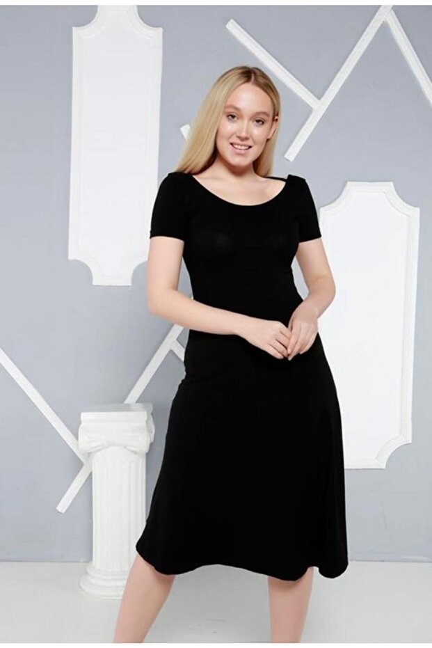 Sırtı Çapraz Elbise - 2