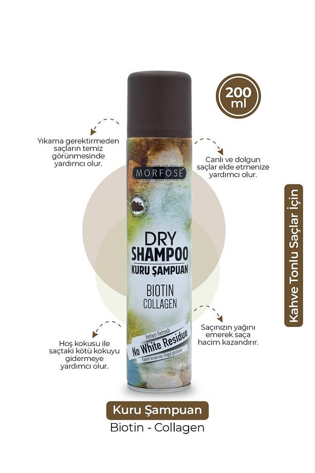Kuru Şampuan Kahve Renkli Saçlar 200 ml - 2
