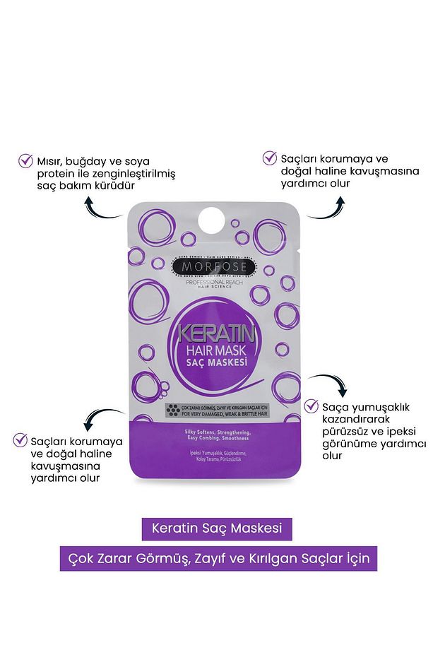 Keratin Saç Maskesi 25 ml 5 Adet - 2