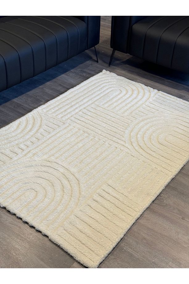 rubby RB19 açik cream makine dokuma iskandinav halı - 2