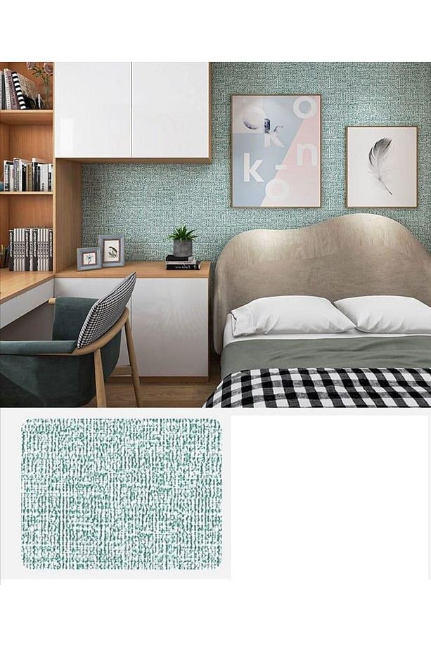 50x280cm Yeşil Kendinden Yapışkanlı Isı Ve Ses Yalıtımını Destekler Boyanabilir Duvar Paneli Kağıdı - 3