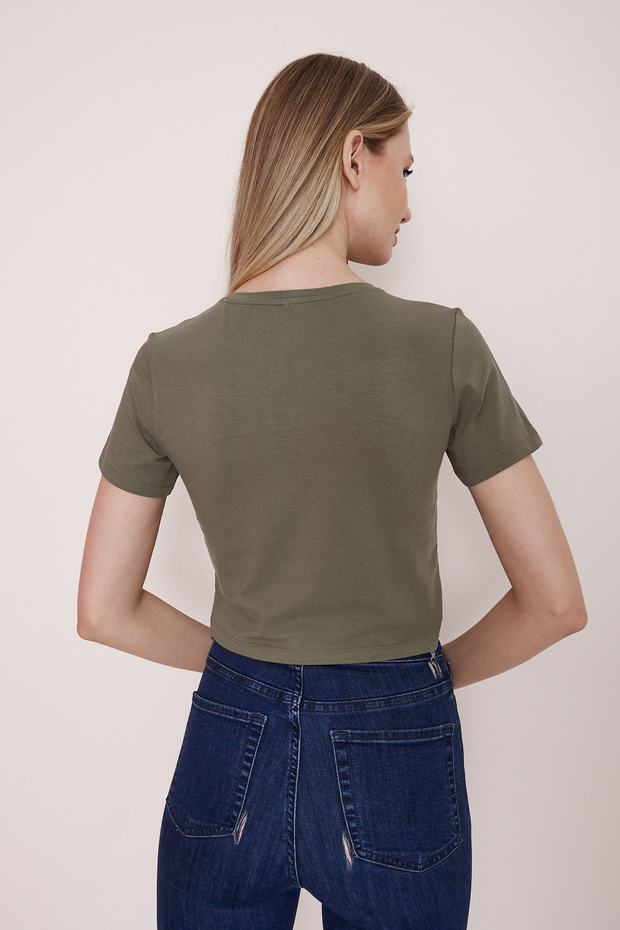 Crop Basic T-Shirt - 4