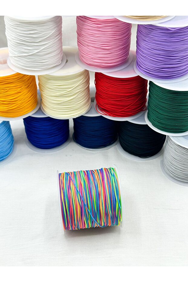 حبل المظلة لصنع المجوهرات، حبل سوار 100 متر 1 ملم - 2