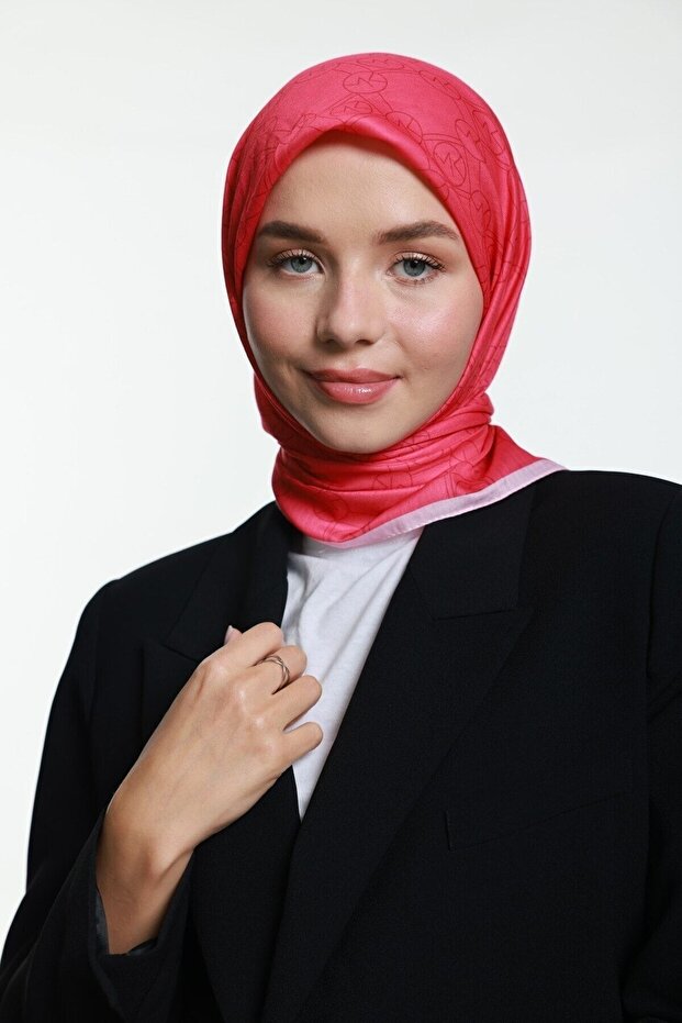 Eșarfă din bumbac Mk Loop Fuchsia - 1