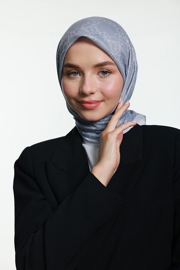 Mk Döngü Pamuk Eşarp Gri - 1