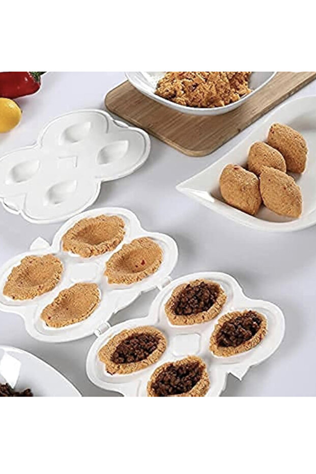 4-Piece Kibbeh Making Apparatus, Stuffed Meatball Apparatus, Foldable Kibbeh Apparatus 4-Piece
