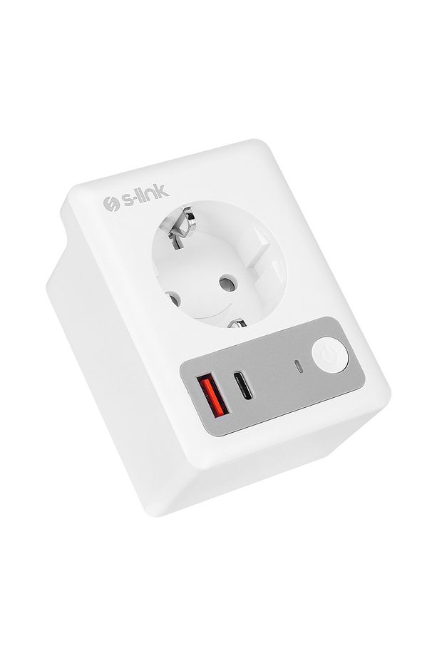 SL-13 MASTERPOWER 16A Akım Korumalı Akıllı Priz 2.4 Ghz Type-C USB Çıkışlı WIFI BT TUYA Destekli - 1
