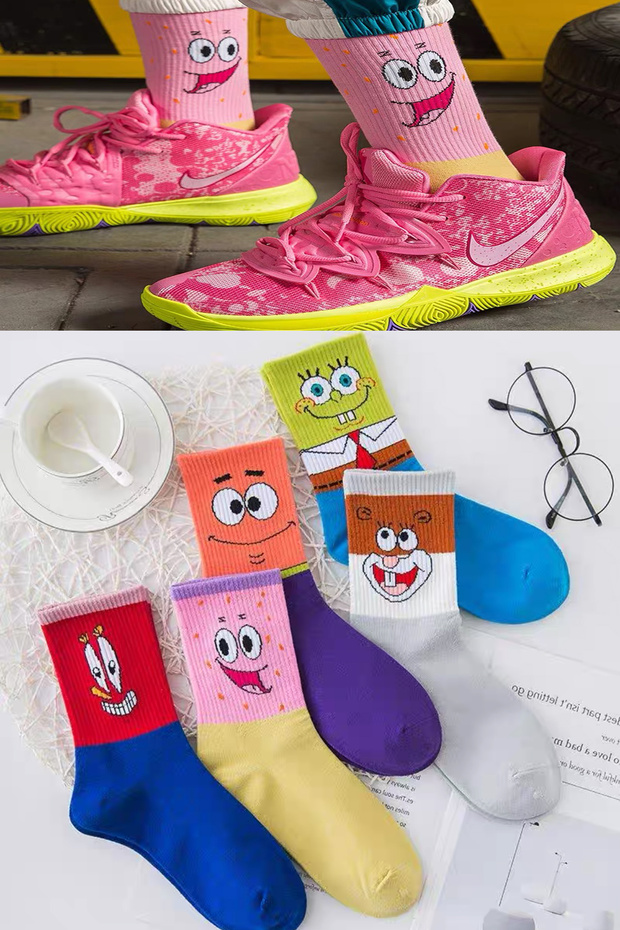 جوارب بنمط 5 أزواج من الشخصيات للجنسين - 1