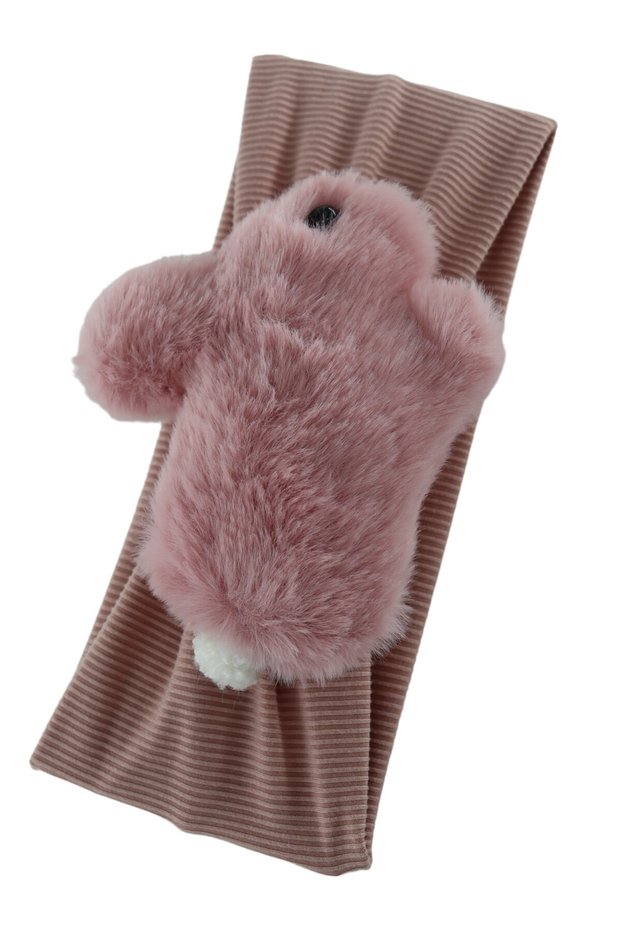 Minnoş TavşanlıGirl's HeadbandSoft Furry Rabbit ElasticGirl Bandana