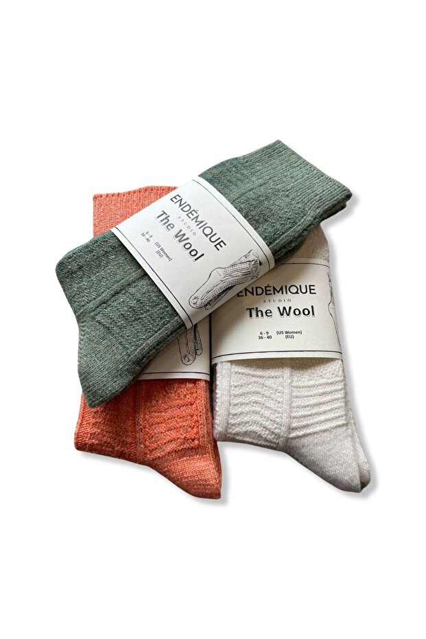 Endémique Studio The Wool VL Grape-Kadın Çorap - 3