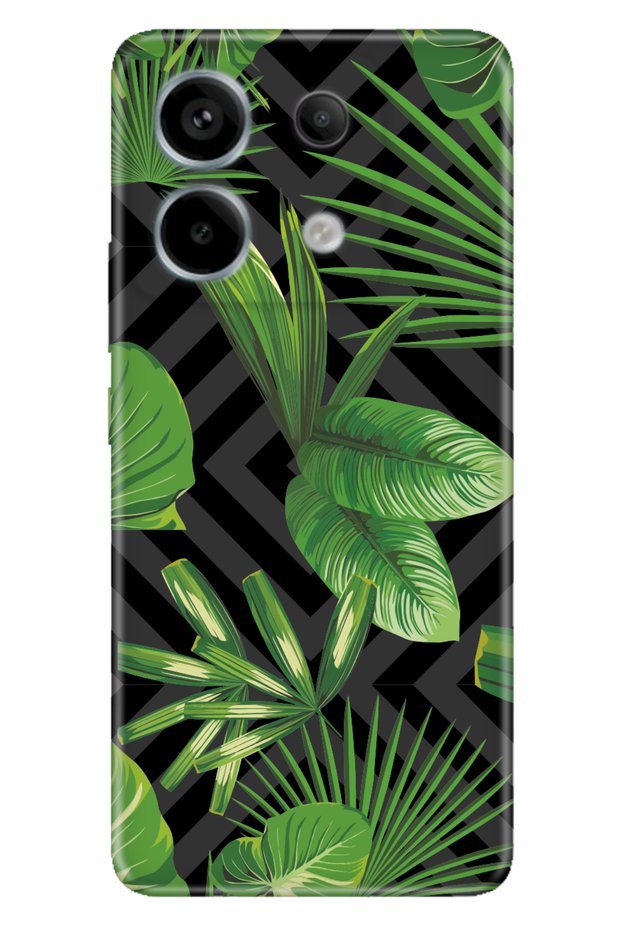 حافظة متوافقة مع هاتف Xiaomi Redmi Note 13 Pro 5g - Poco X6 من السيليكون Vogue Leaf
