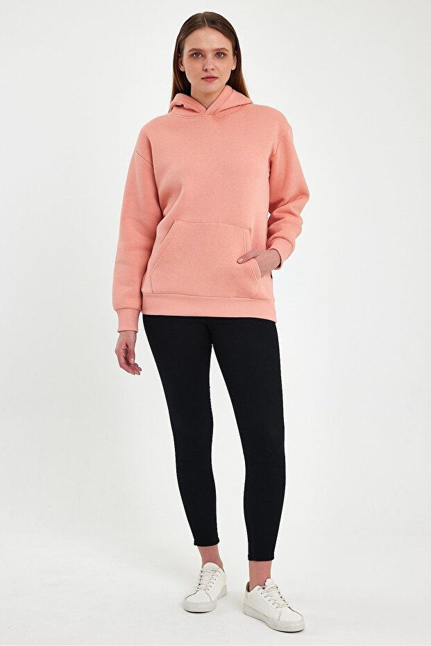 عرق مدمج بغطاء للرأس بثلاثة خيوط - 4