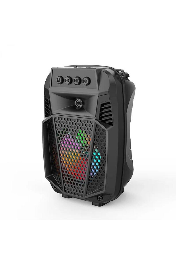 ZQS1430 Rgb Ledli FM Radyolu USB ve Mikrofon Girişli 4 İnç Bluetooth Hoparlör - 2