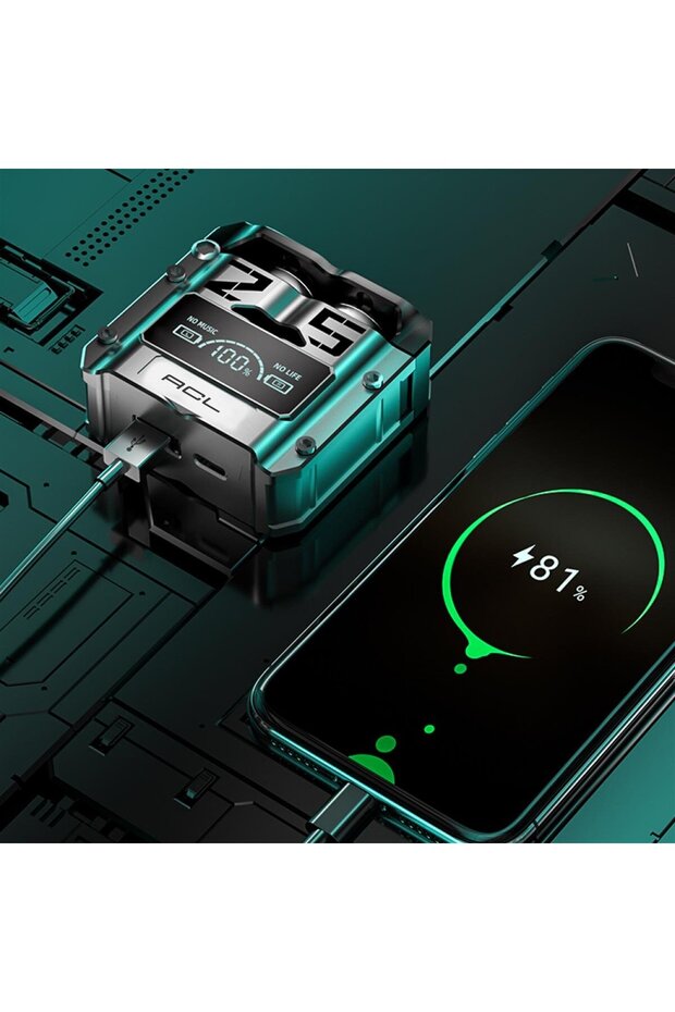 ACB-48 9D/LCD Göstergeli 5.1V Oyuncu Bluetooth Kulaklık - 3