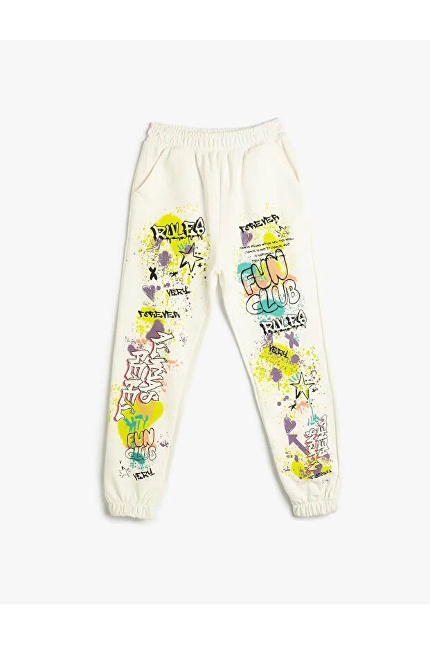 Girl's Sweatpants Ecru 4wkg40246ak