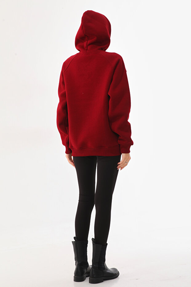 Kapüşonlu Oversize Sweatshirt - 7