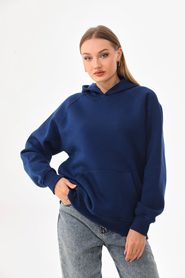 Kapüşonlu Oversize Sweatshirt - 3