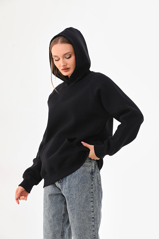 Kapüşonlu Oversize Sweatshirt - 3