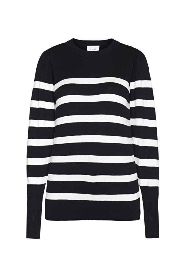 Pullover-Damen/Mädchen-Schwarz/Creme - 2