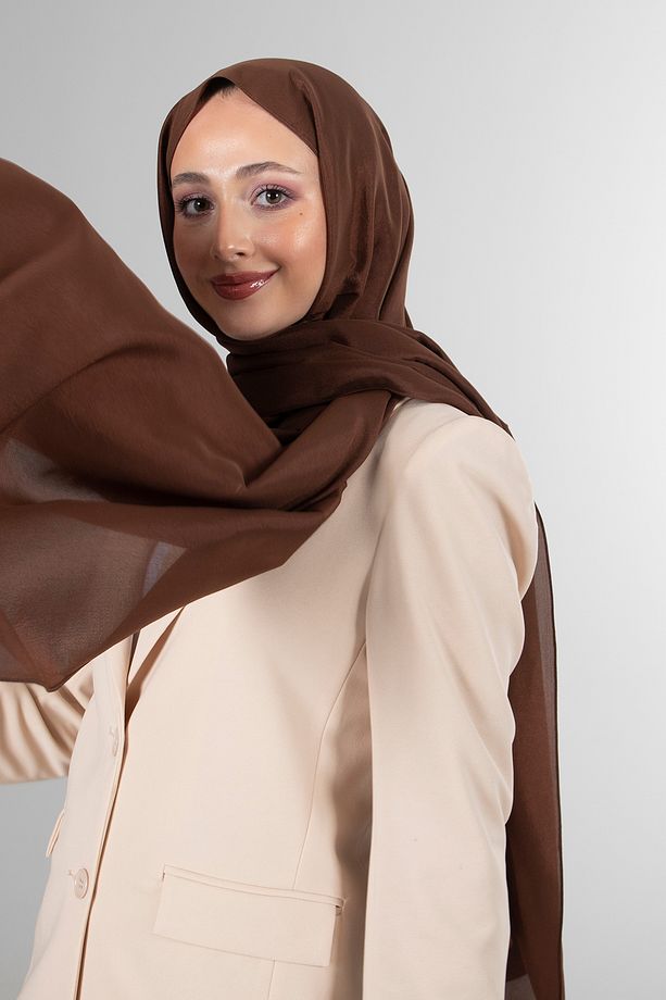 Acı Kahve Brisa Vual Şal - 3