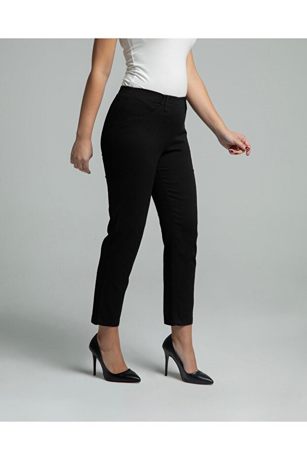 Phia Cropped Pamuklu Siyah - 2