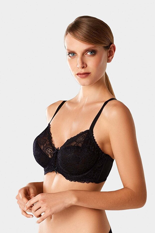 Women's Black 7003 Underwire Minimizer Bra