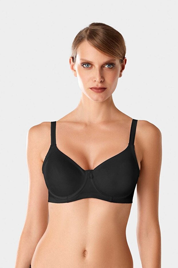 حمالة صدر نسائية سوداء اللون 7001 Underwire Minimizer