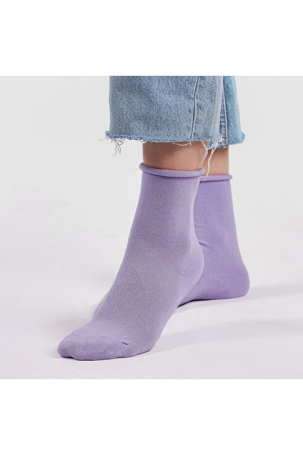 2 Pack Roll Top Elastic Non-marking Women's Organic Socks