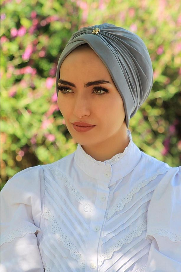 Tas Detaylı Çapraz Bone Gri - 2