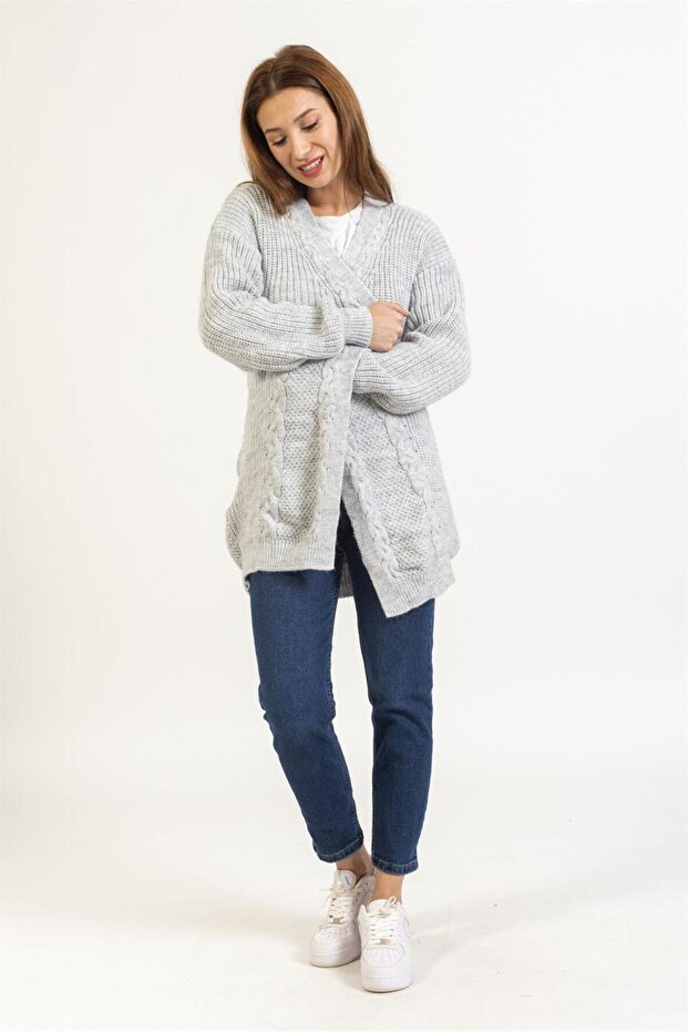 Ms Örme Hırka Tpş Gri - 3