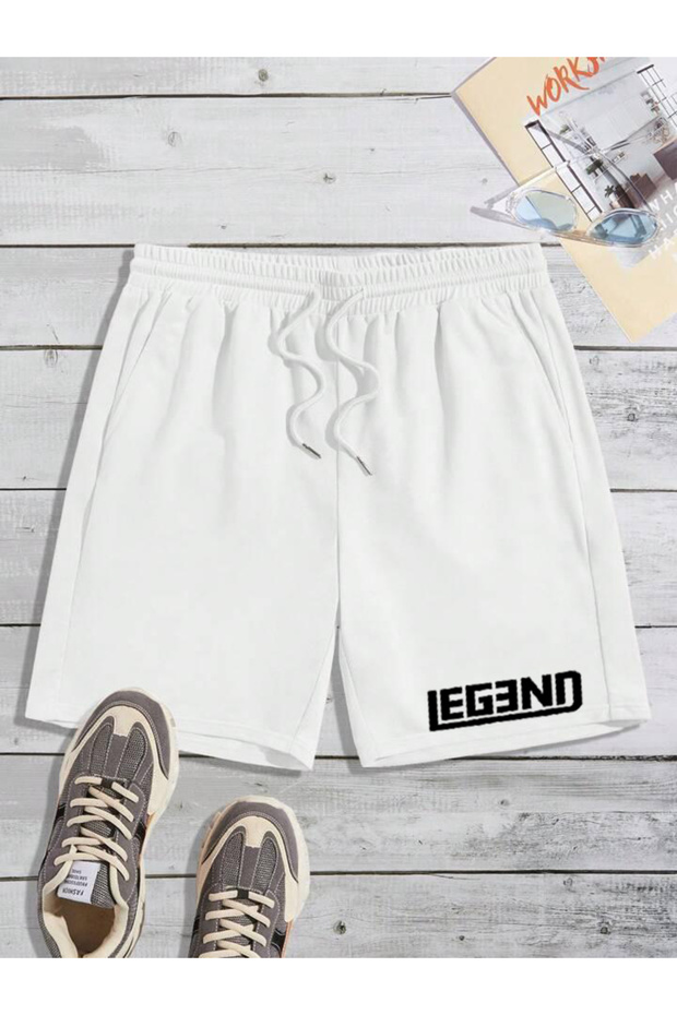 LEGEND Printed Pocketed Elastic Waist Sports SHORTS