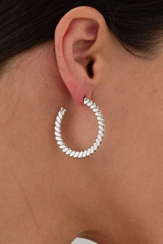 Stud Half Hoop Earrings
