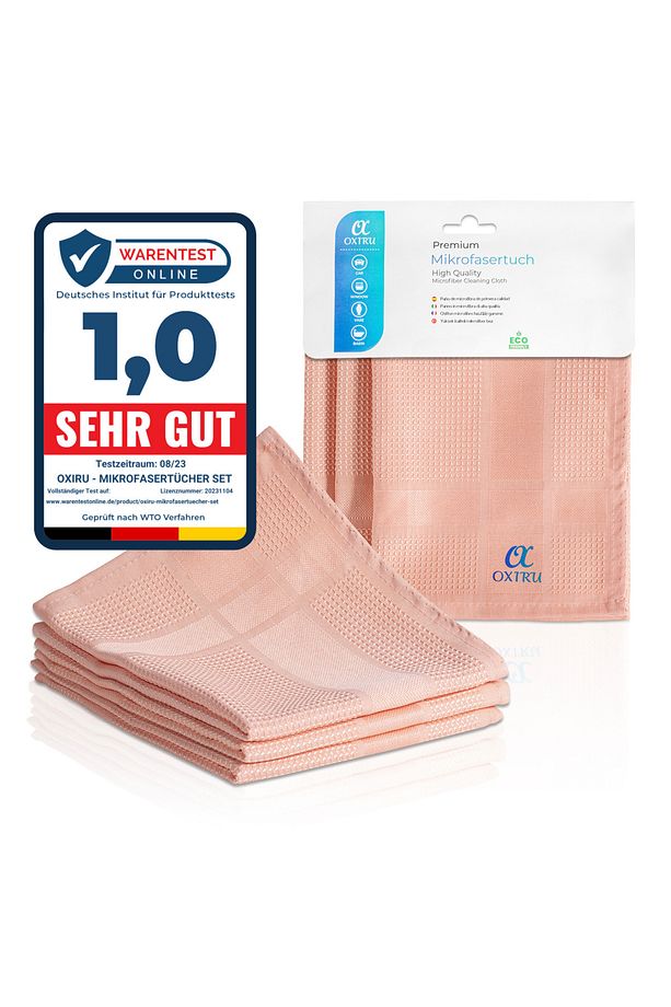 Mikrofiber Temizlik Bezi 40x40 Pembe 3'lü Set - Araç, Cam Ve Mutfak Temizliği Için Mikrofiber - 1