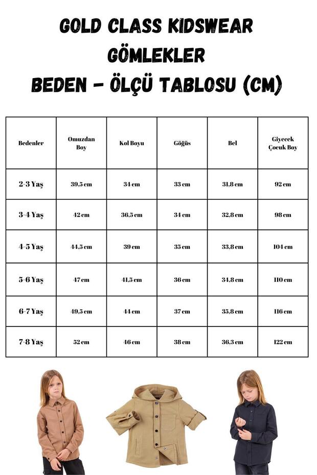 Cepli Katlanabilir Kol Erkek Çocuk Gömlek - 7