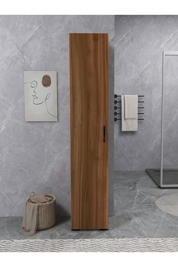 Irmak Mobilya Tek Kapaklı 5 Raflı Renkli Çok Amaçlı Banyo Mutfak Kiler Dolabı Tek Kapılı Dolap - 4