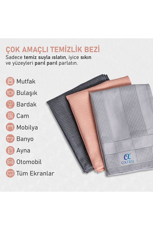 Mikrofiber Temizlik Bezi 40x40 Pembe 3'lü Set - Araç, Cam Ve Mutfak Temizliği Için Mikrofiber - 3
