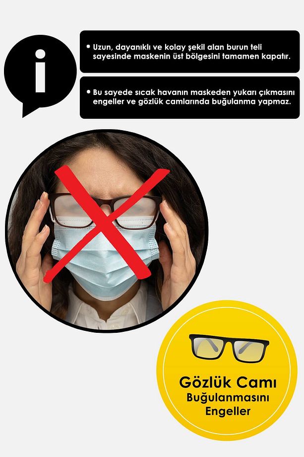 Konfor Modeli 3 Katlı Telli Sarı Renkli Çiçekli Desenli Unisex Pamuklu Kumaş Yıkanabilir Bez Maske - 3