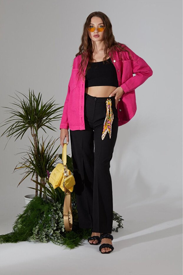 PEMBE KOT CEKET GÖMLEK - 1