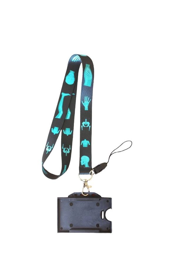 Radiology Card Strap Rope, Collar Strap Rope, Neck Strap and Phone Strap Apparatus, and Black Card Holder