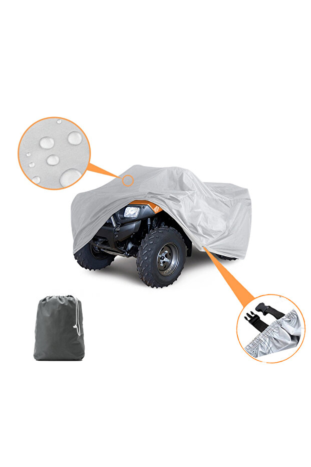 علامة تجارية مقاومة للماء متوافقة مع Yuki YK200-T3 Tract ATV - رمادي