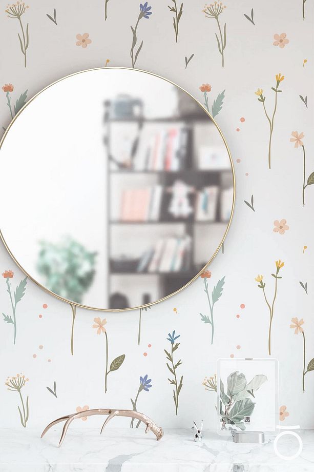 Minimal Ve Modern Stil, Dekoratif Çiçekler, Ev Dekorasyonu Şeffaf Duvar Sticker - 3
