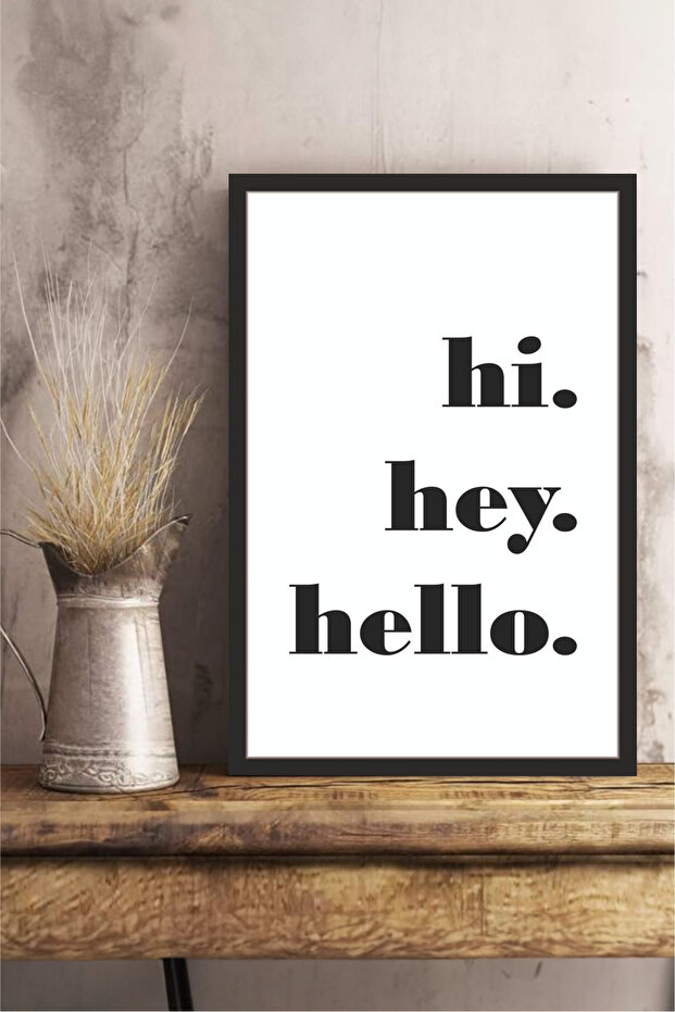 Home Yazılı Ahşap Mdf Çerçeve Görünümlü Mdf Tablo - 1
