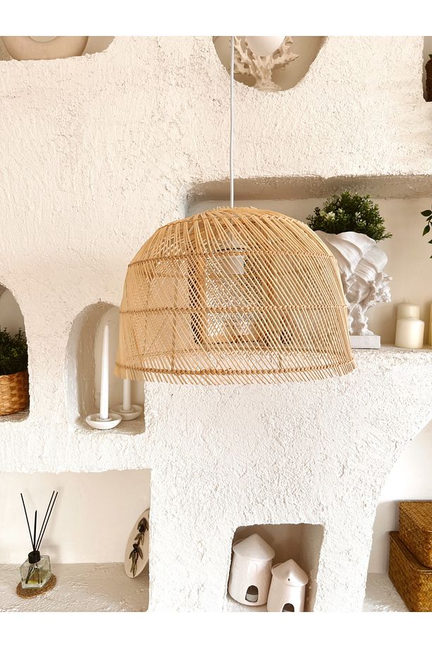 Rattan/Bambu Sarkıt Bohem Avize - 3