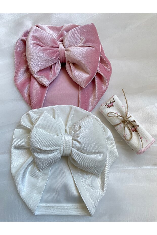 Baby Girl 2-Piece Hair Cap Set