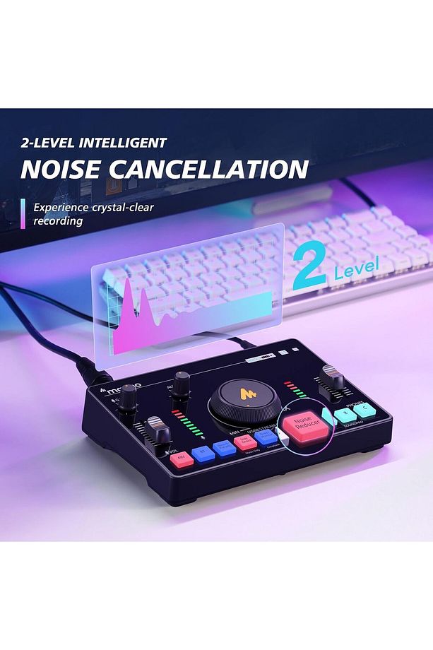 MaonoCaster AMC2 Profesyonel Ses Mikseri, Bluetooth, 48V Fantom Besleme, Podcast ve Canlı Yayın İçin - 6
