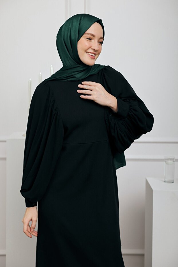 Şal din seria Devore Satin Verde mare - 3