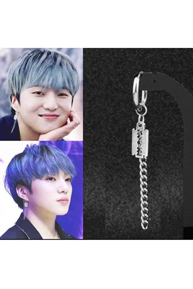 أقراط حلاقة مفردة على الطراز الكوري من Kpop Bts